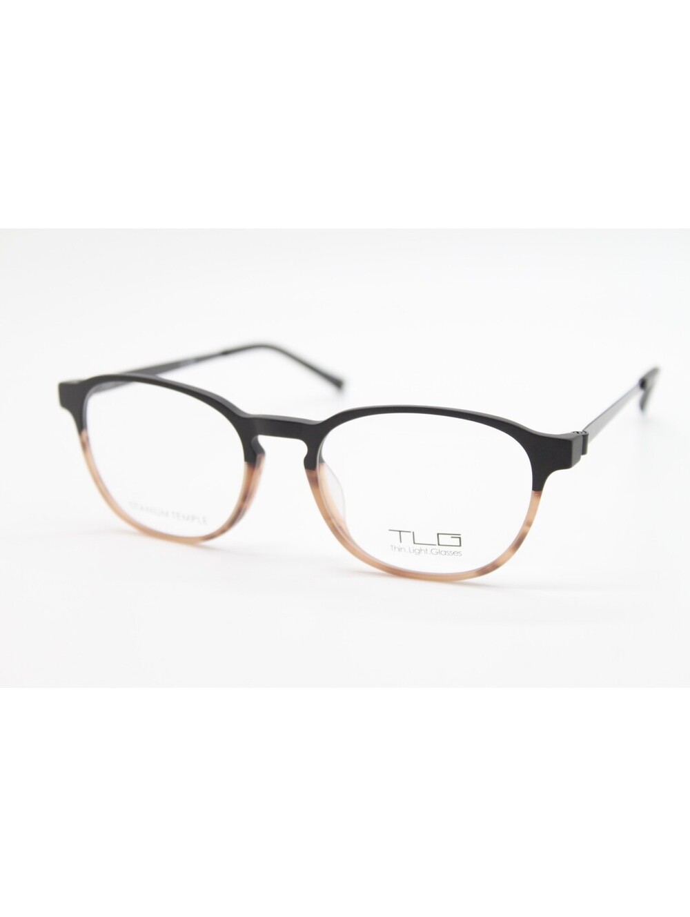 NEW TLG TITANIUM NU070 C04 BLACK BROWN AUTHENTIC EYEGLASSES 51-18